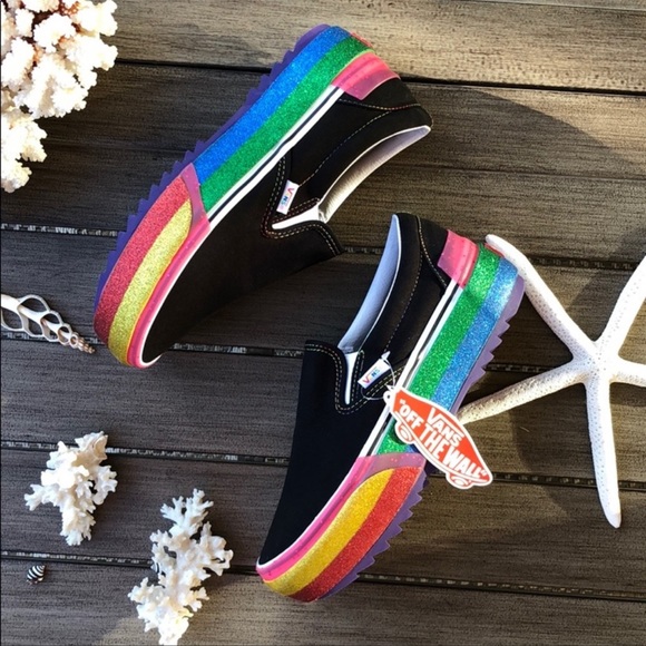 🌴🔆VANS- RAINBOW GITTER PLATFORM SPIL ON’S🔆🌴 - Picture 2 of 14